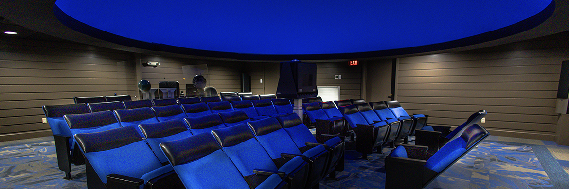 Planetarium interior with seats